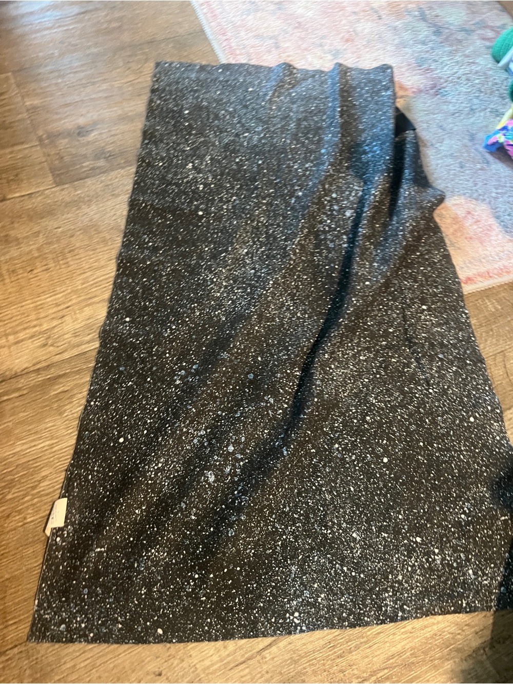 Lululemon black speckled workout towel